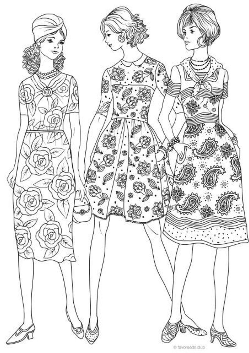 55 Fashion Coloring Book 23