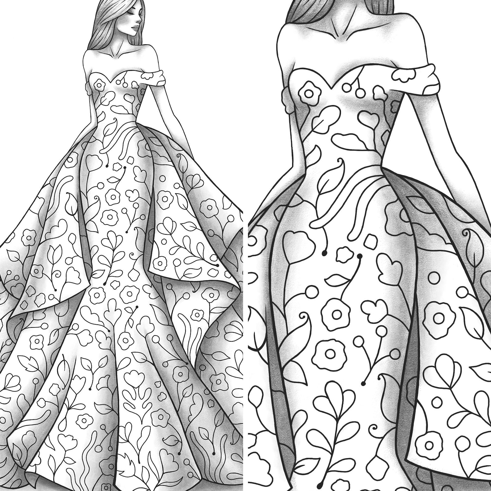 55 Fashion Coloring Book 27