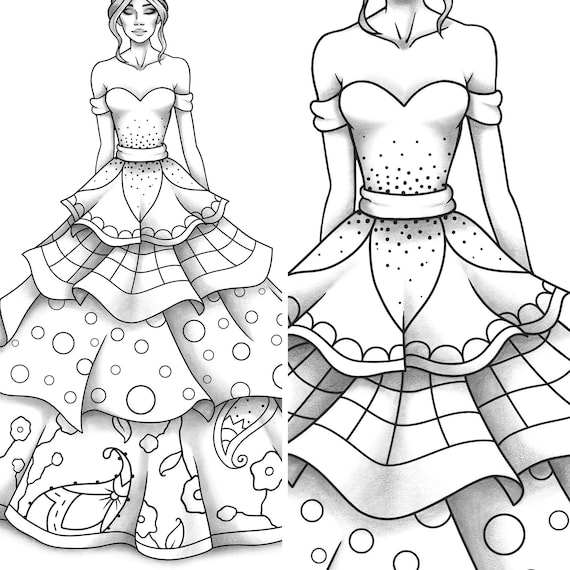 55 Fashion Coloring Book 28