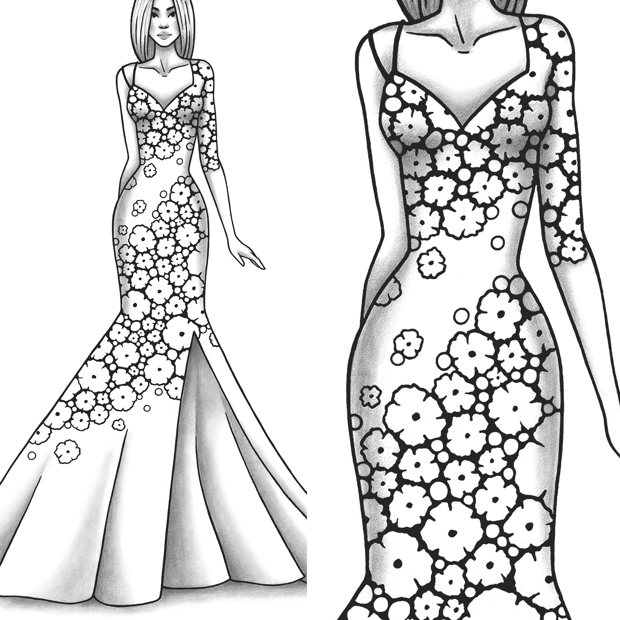 55 Fashion Coloring Book 33