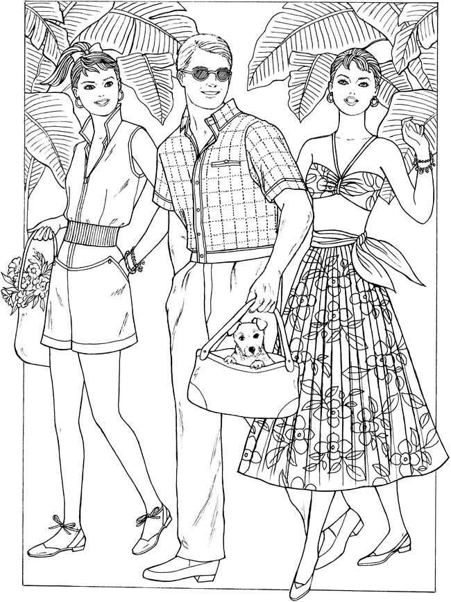 55 Fashion Coloring Book 34