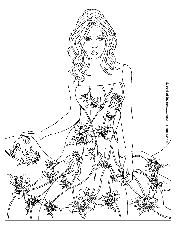 55 Fashion Coloring Book 41