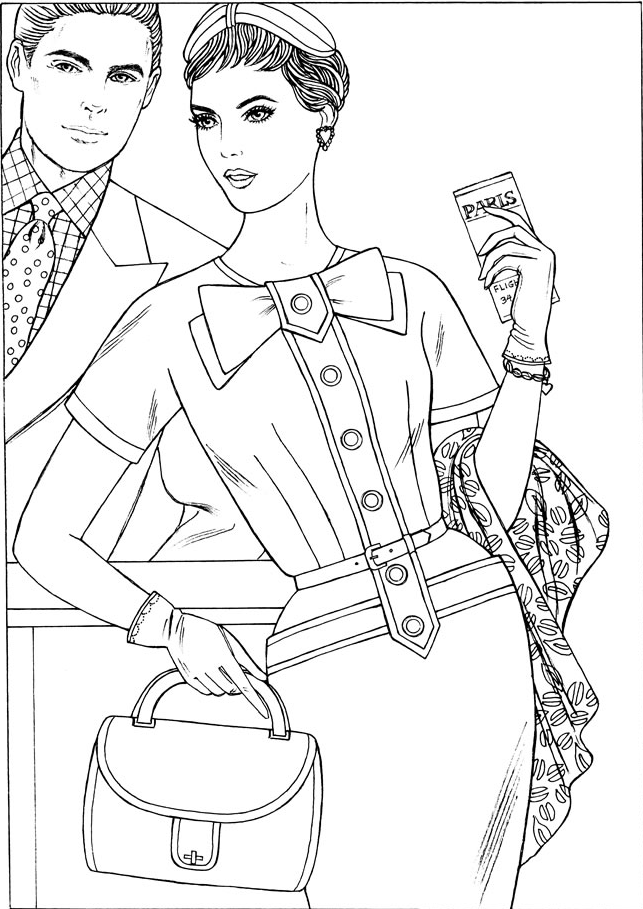 55 Fashion Coloring Book 47