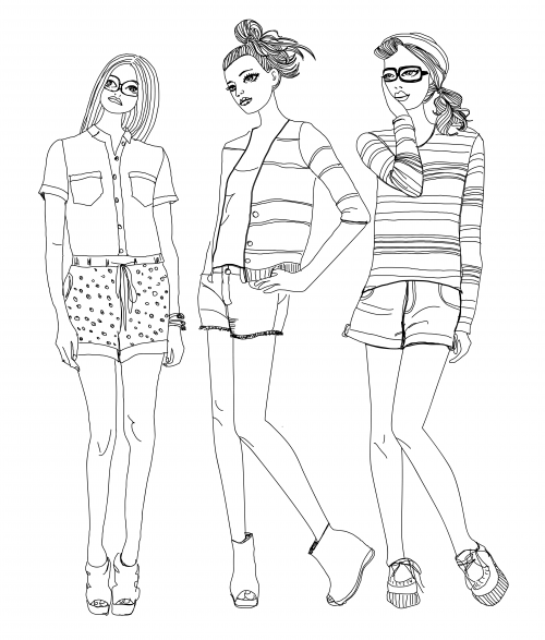 55 Fashion Coloring Book 48