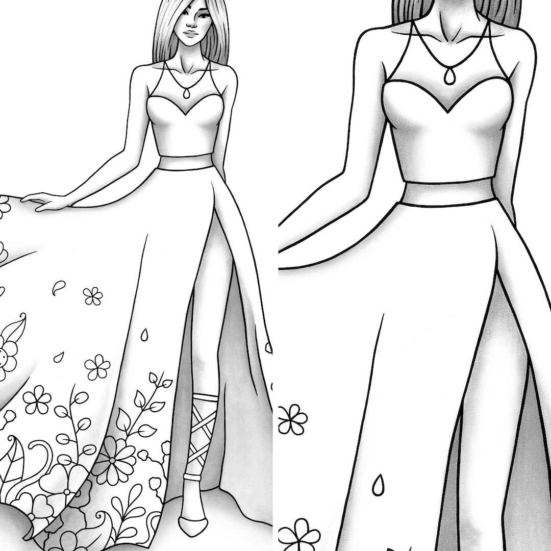 55 Fashion Coloring Book 61