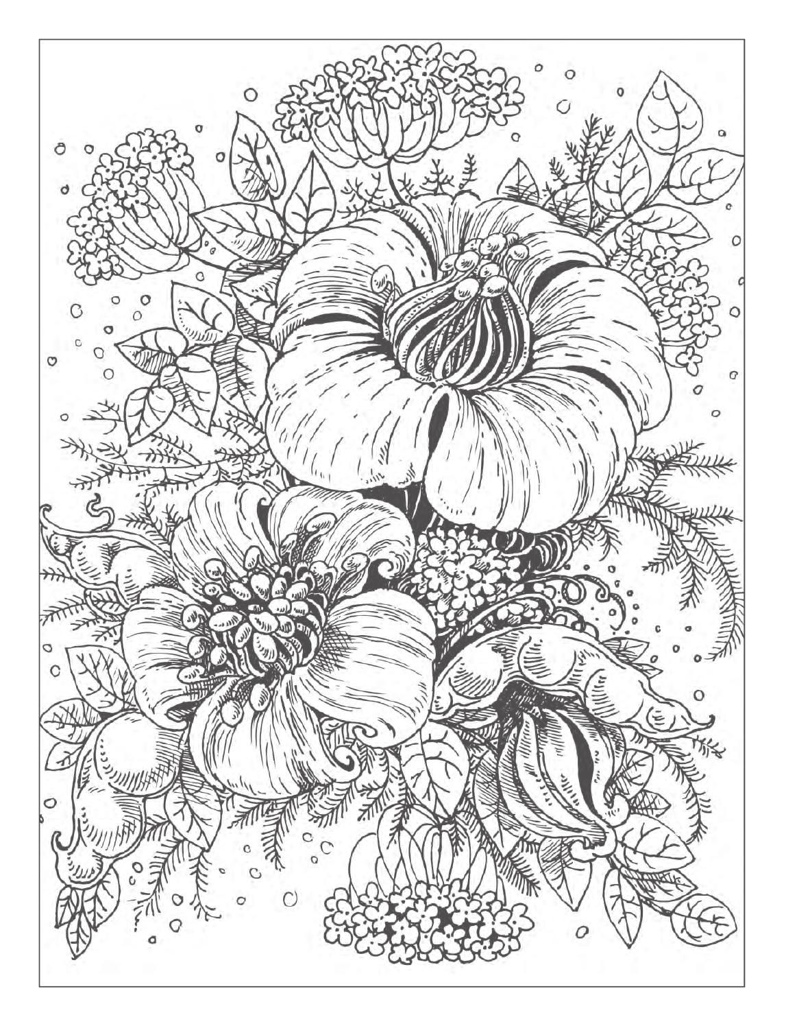 55 Flower Coloring Books 17