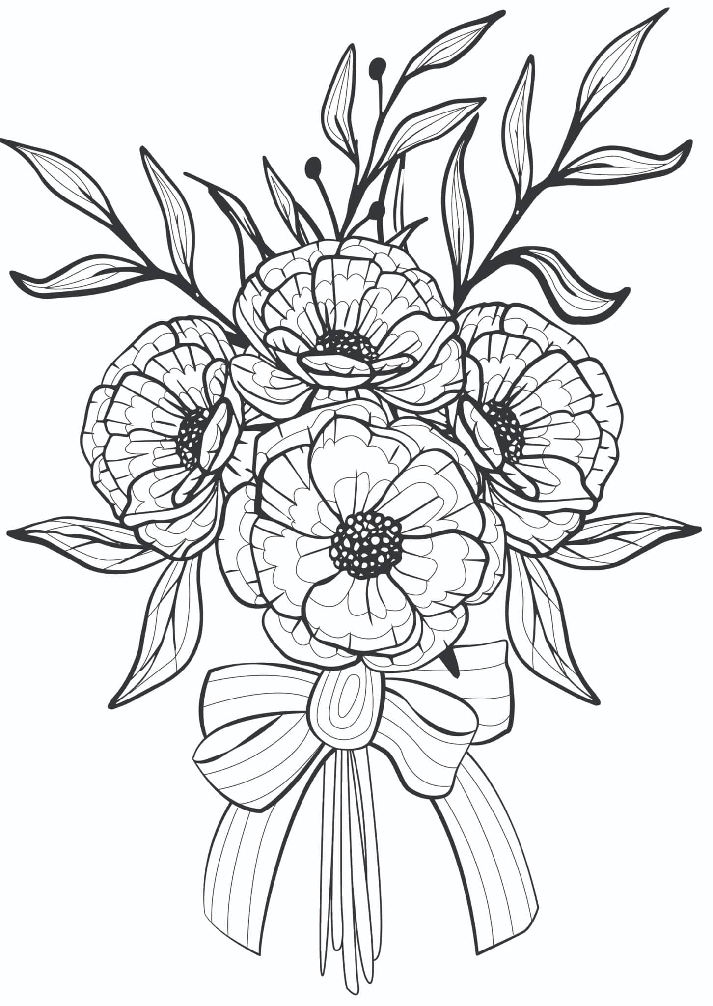 55 Flower Coloring Books 18