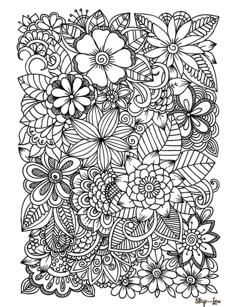 55 Flower Coloring Books 19