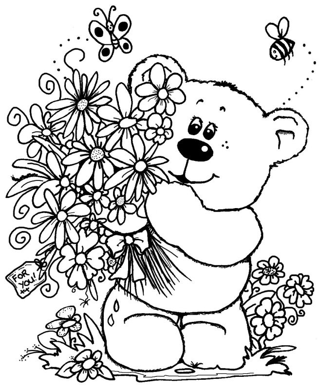 55 Flower Coloring Books 30