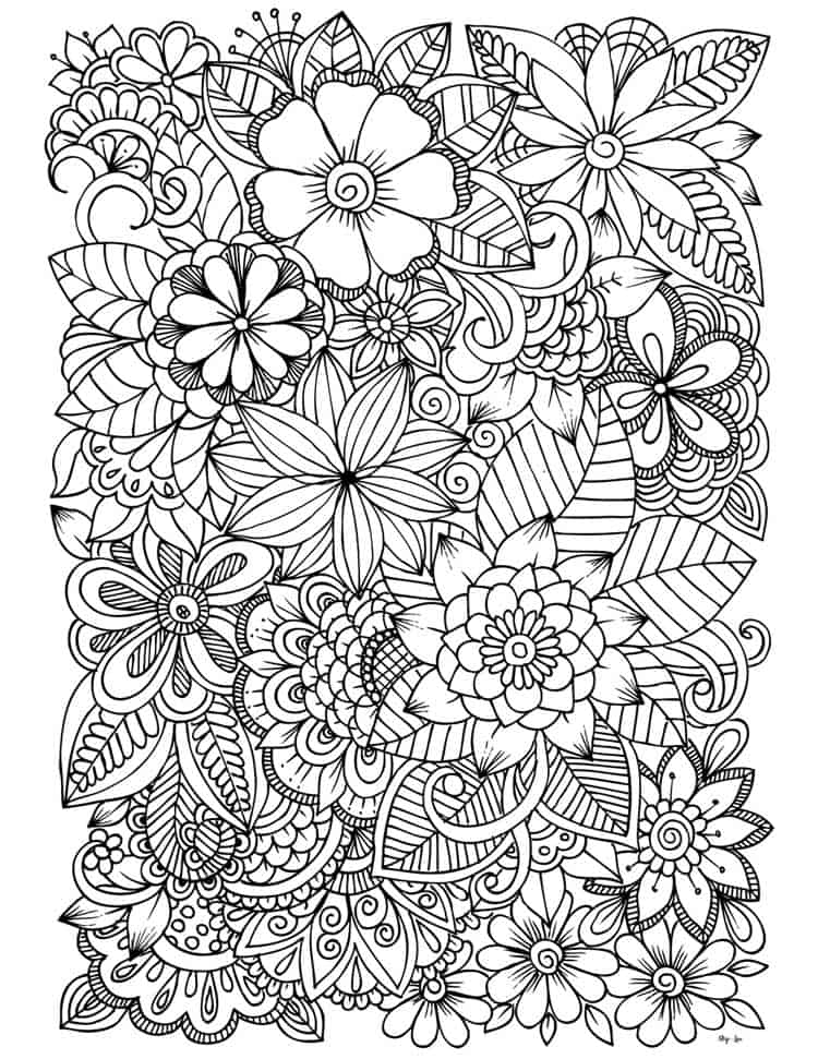 55 Flower Coloring Books 31