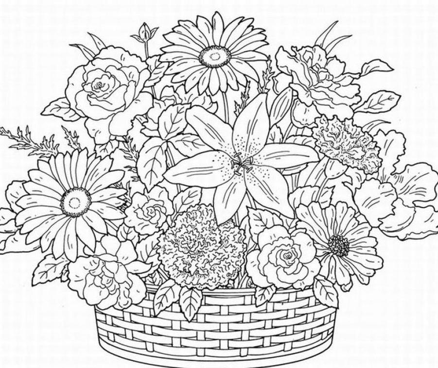 55 Flower Coloring Books 46