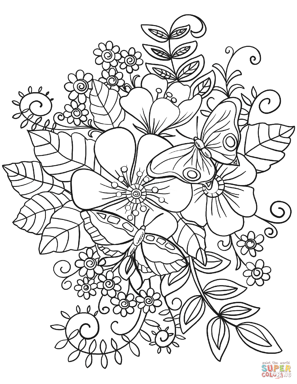 55 Flower Coloring Books 47