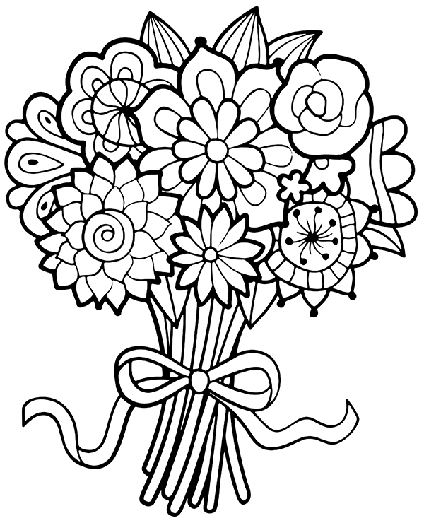 55 Flower Coloring Books 51