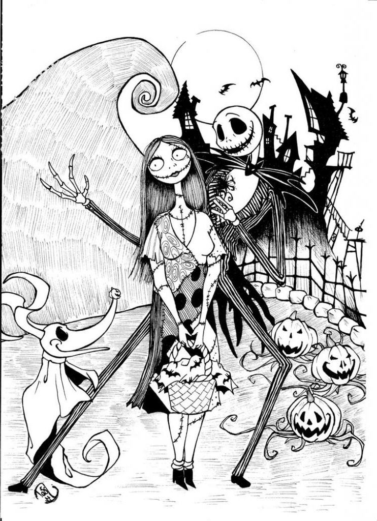 45 Printable Nightmare Before Christmas Coloring Book Pages 16