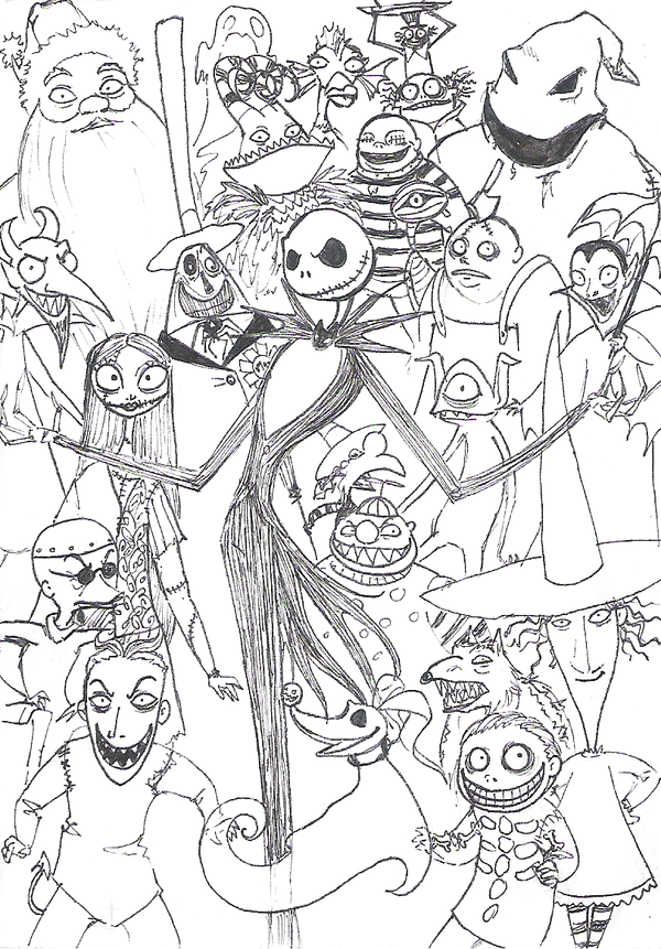 45 Printable Nightmare Before Christmas Coloring Book Pages 17