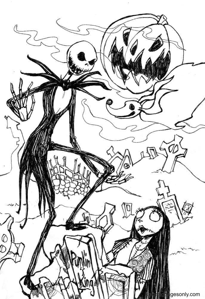 45 Printable Nightmare Before Christmas Coloring Book Pages 19