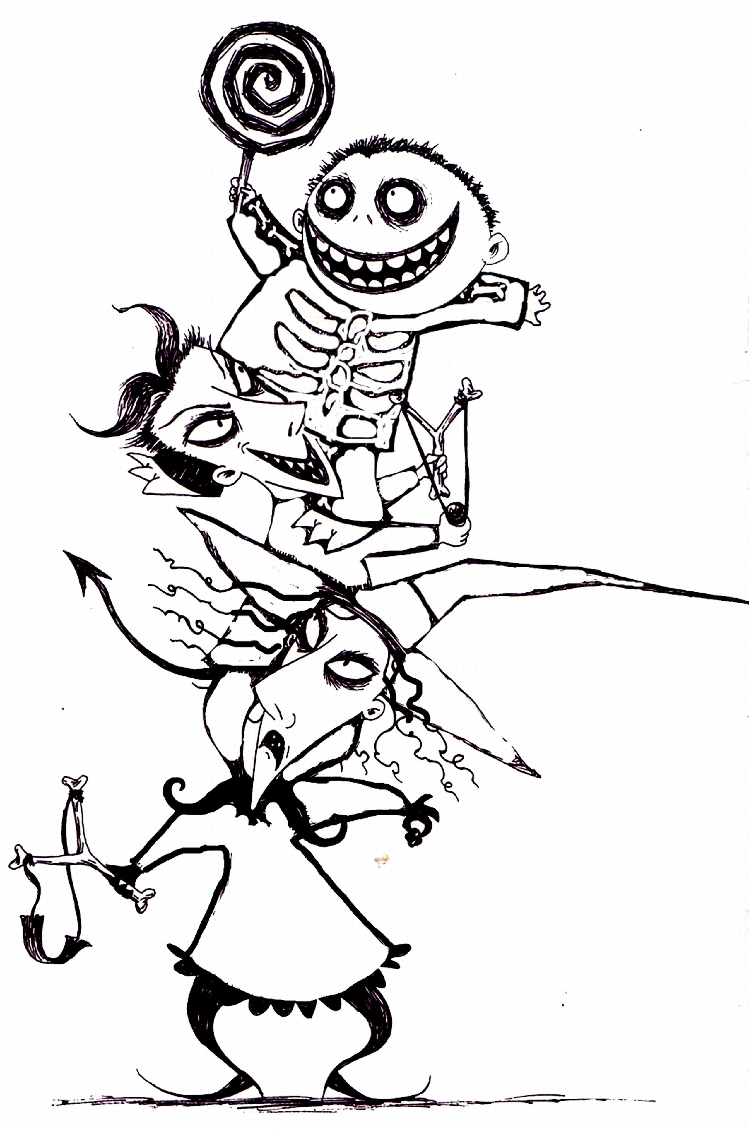 45 Printable Nightmare Before Christmas Coloring Book Pages 2