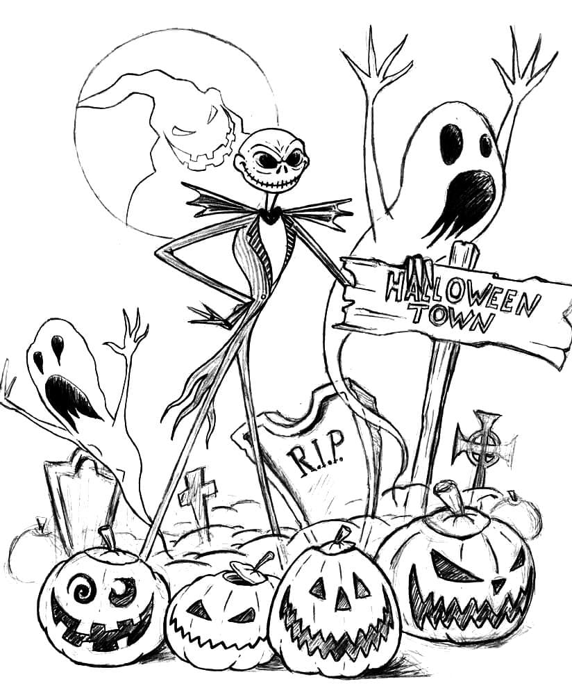 45 Printable Nightmare Before Christmas Coloring Book Pages 27