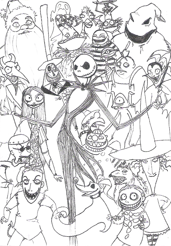 45 Printable Nightmare Before Christmas Coloring Book Pages 32