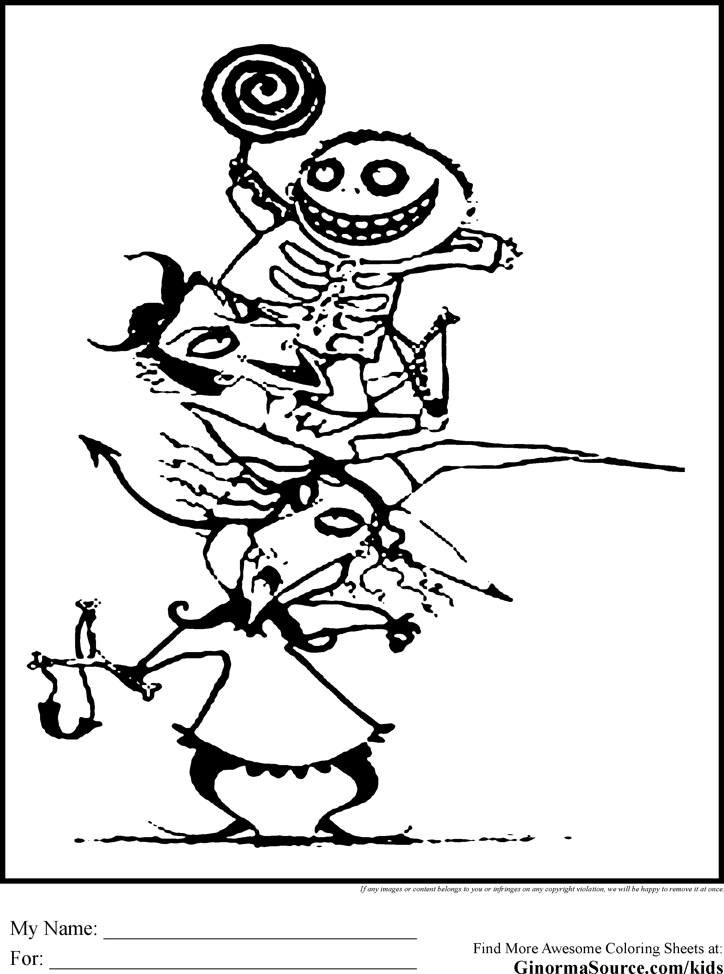 45 Printable Nightmare Before Christmas Coloring Book Pages 44