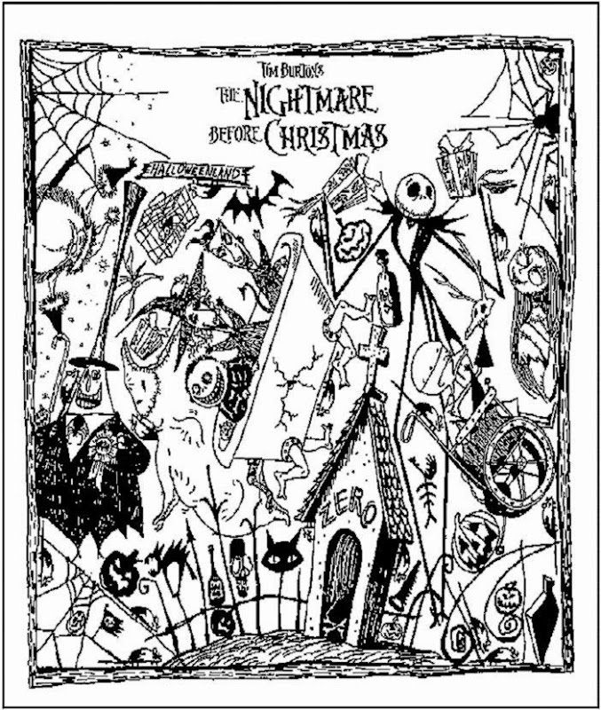 45 Printable Nightmare Before Christmas Coloring Book Pages 5