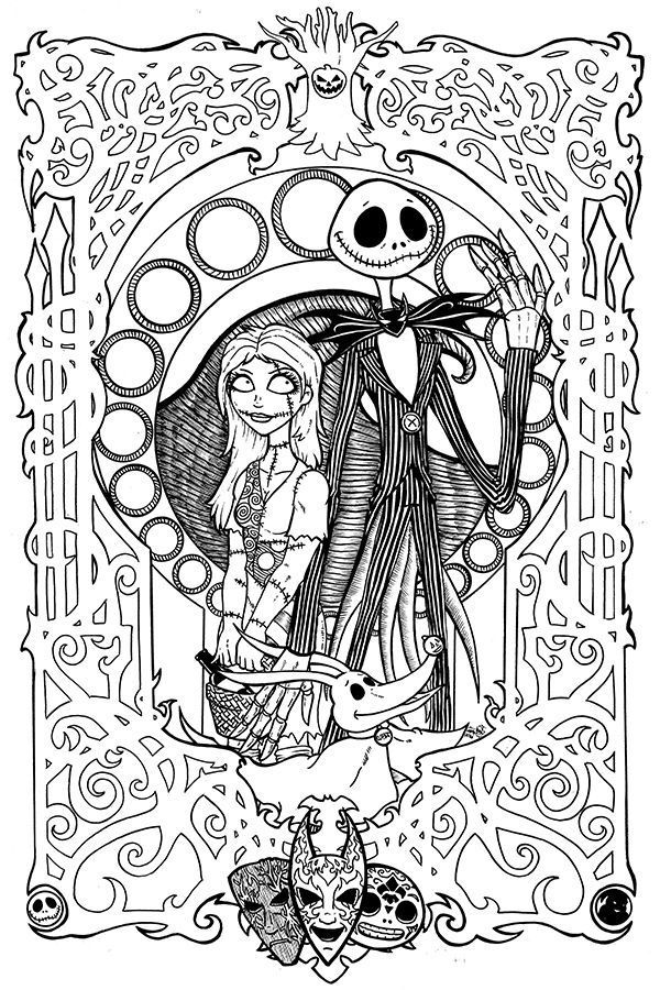 45 Printable Nightmare Before Christmas Coloring Book Pages 6