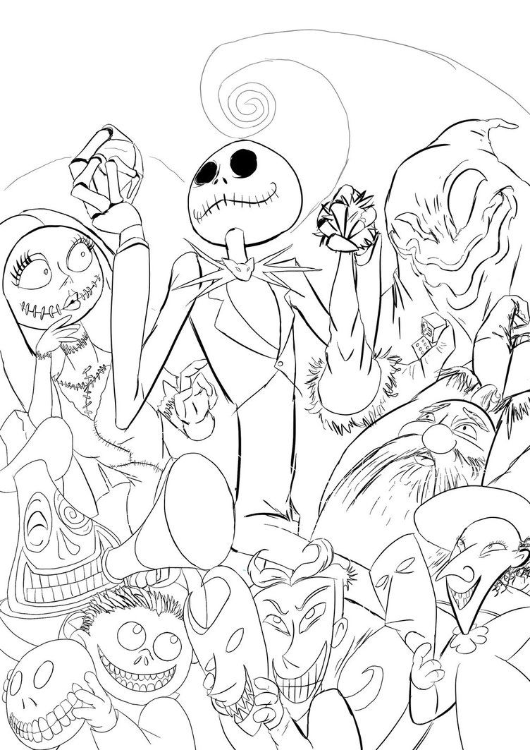 45 Printable Nightmare Before Christmas Coloring Book Pages 61