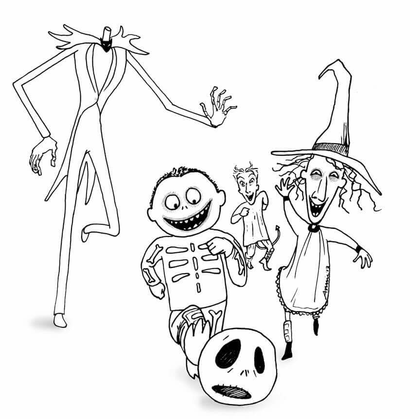 45 Printable Nightmare Before Christmas Coloring Book Pages 64