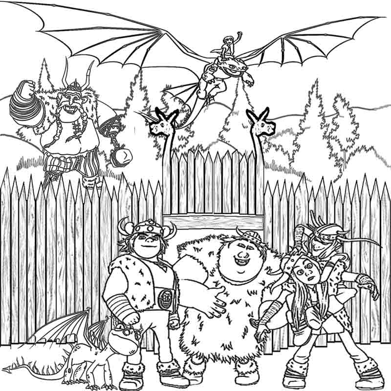 50 How To Train Your Dragon Coloring Book Pages 32