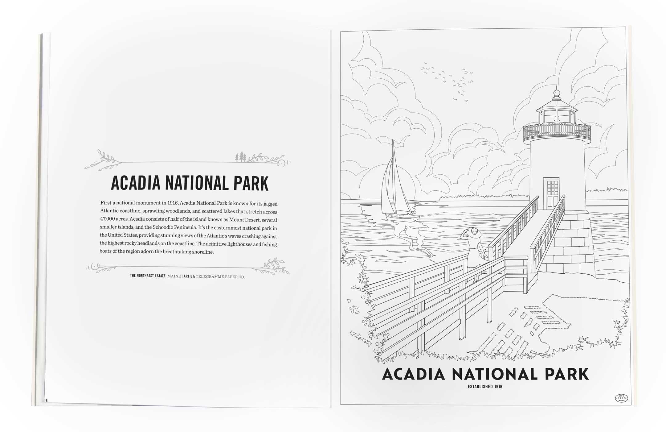 50 National Parks Coloring Book 3