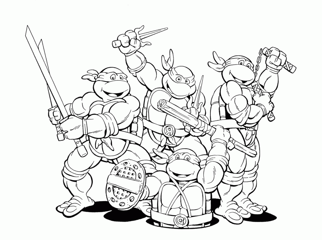 50 Printable Ninja Turtle Coloring Book 11