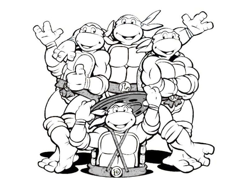 50 Printable Ninja Turtle Coloring Book 12