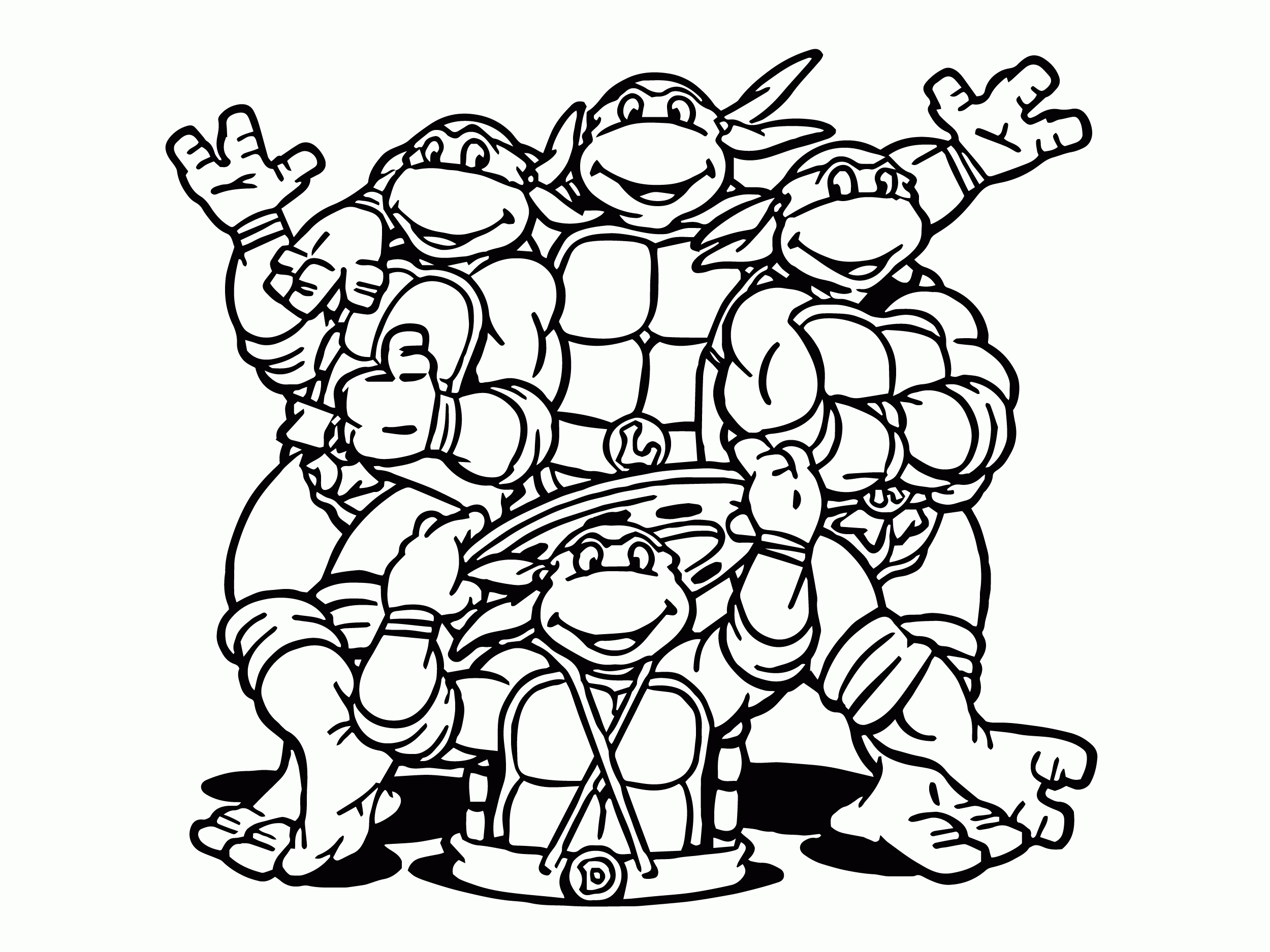 50 Printable Ninja Turtle Coloring Book 13