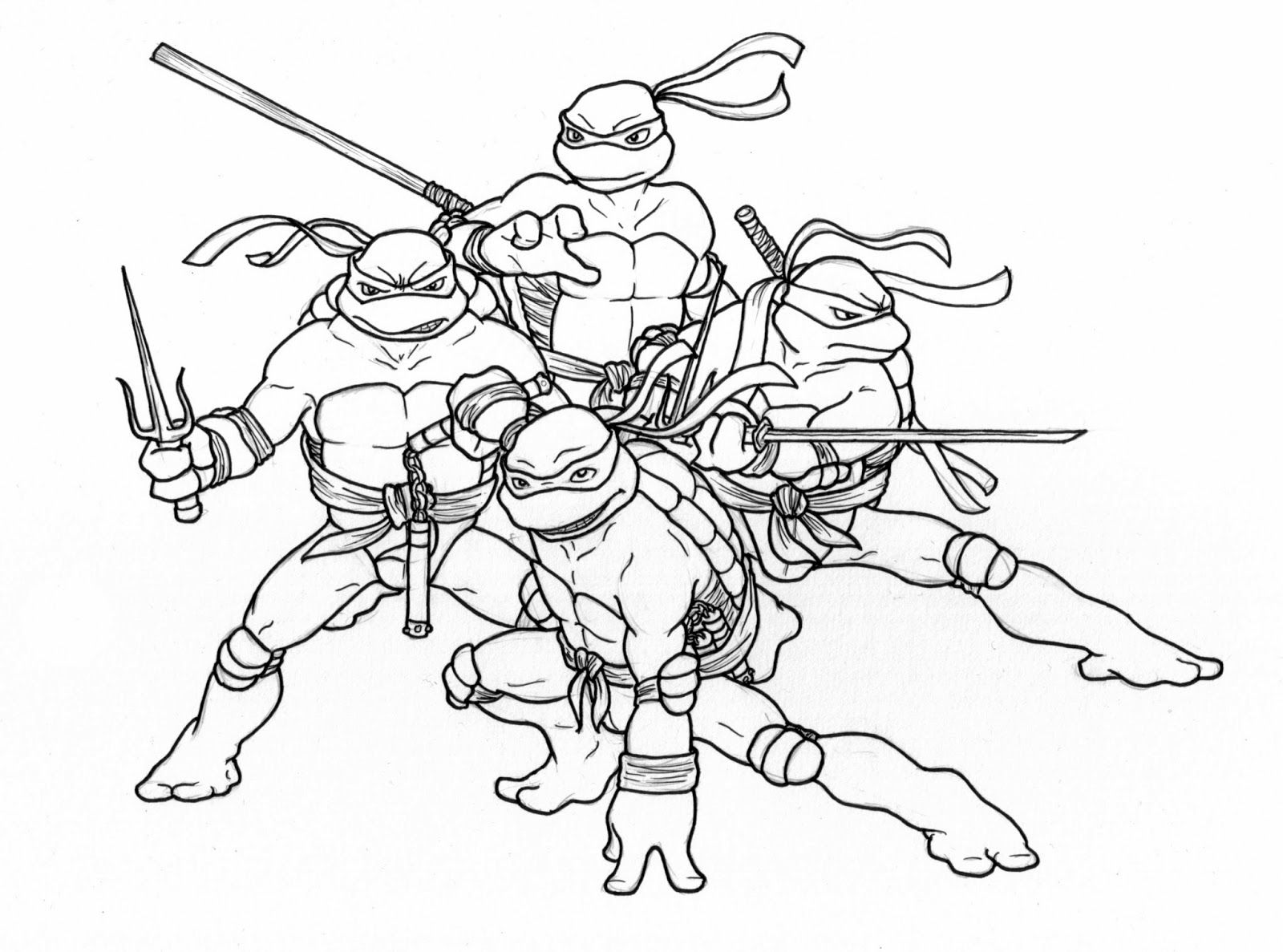 50 Printable Ninja Turtle Coloring Book 14