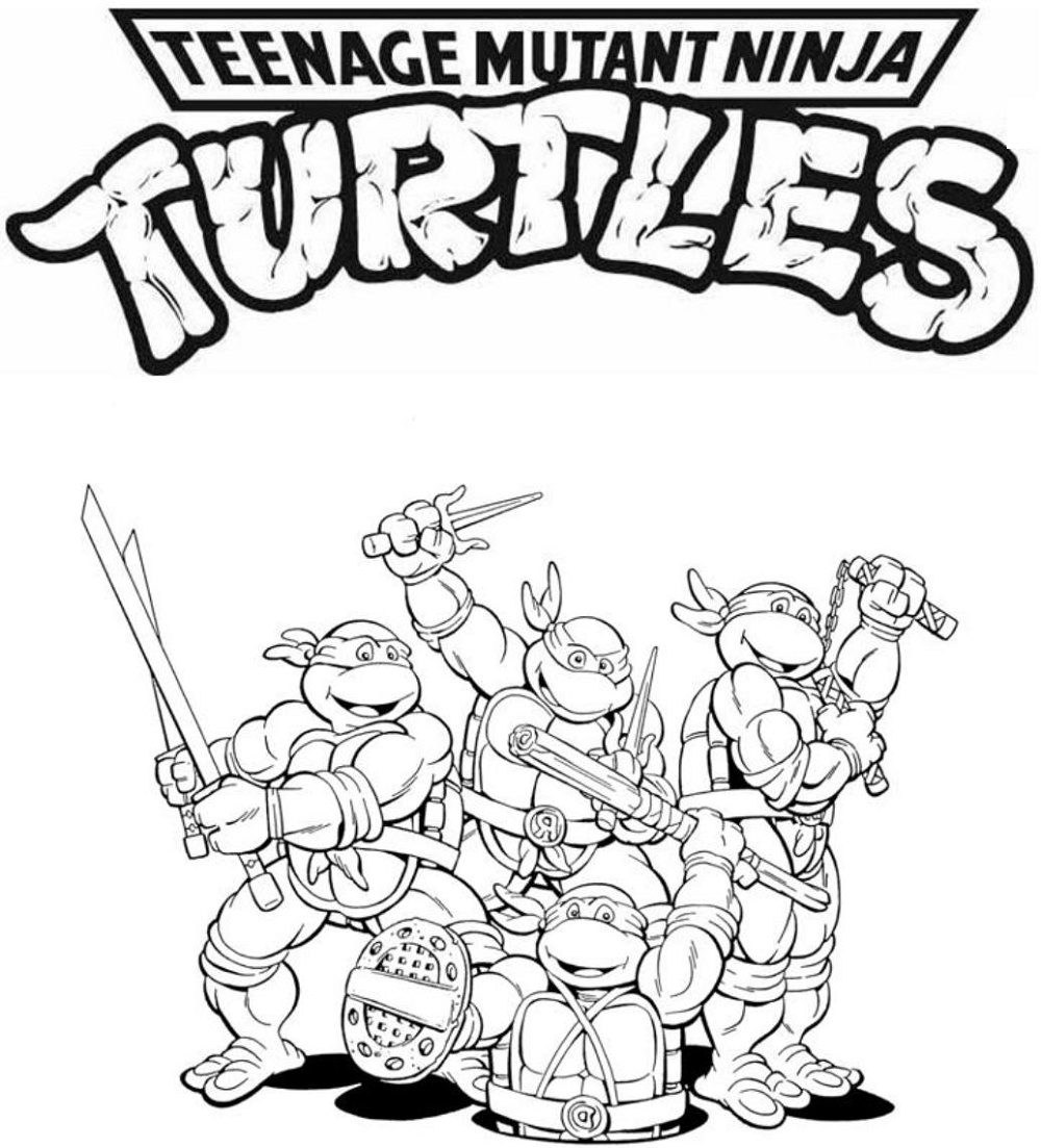 50 Printable Ninja Turtle Coloring Book 15