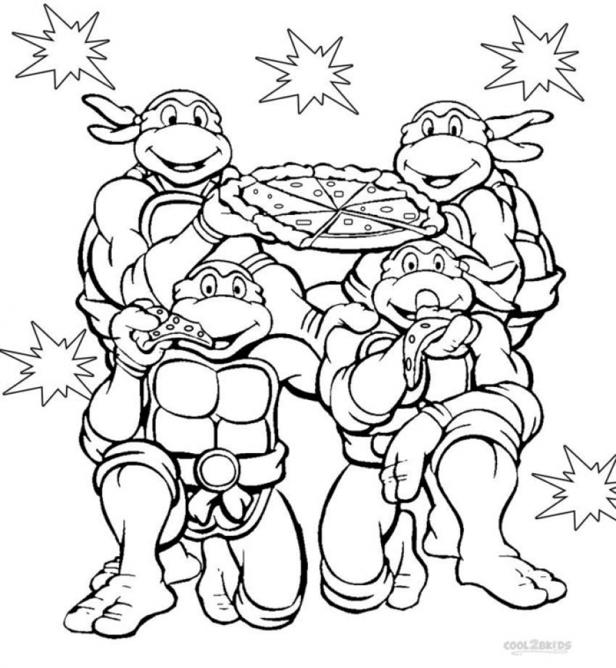 50 Printable Ninja Turtle Coloring Book 16