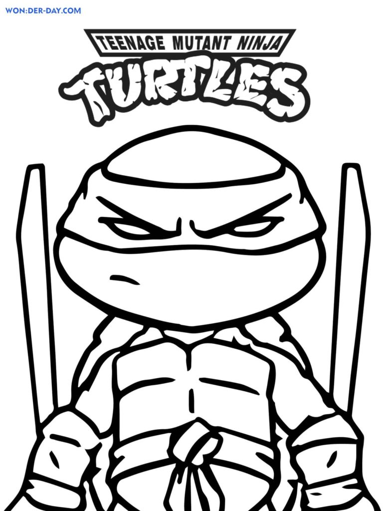 50 Printable Ninja Turtle Coloring Book 18