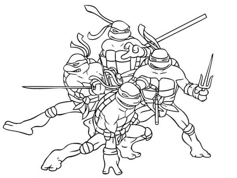 50 Printable Ninja Turtle Coloring Book 19