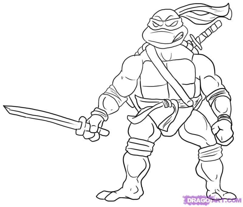 50 Printable Ninja Turtle Coloring Book 22