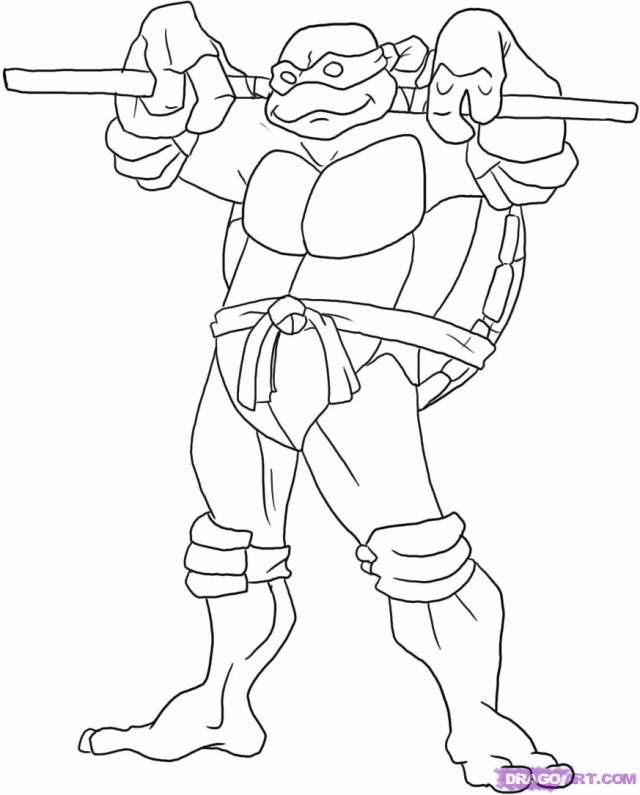 50 Printable Ninja Turtle Coloring Book 24