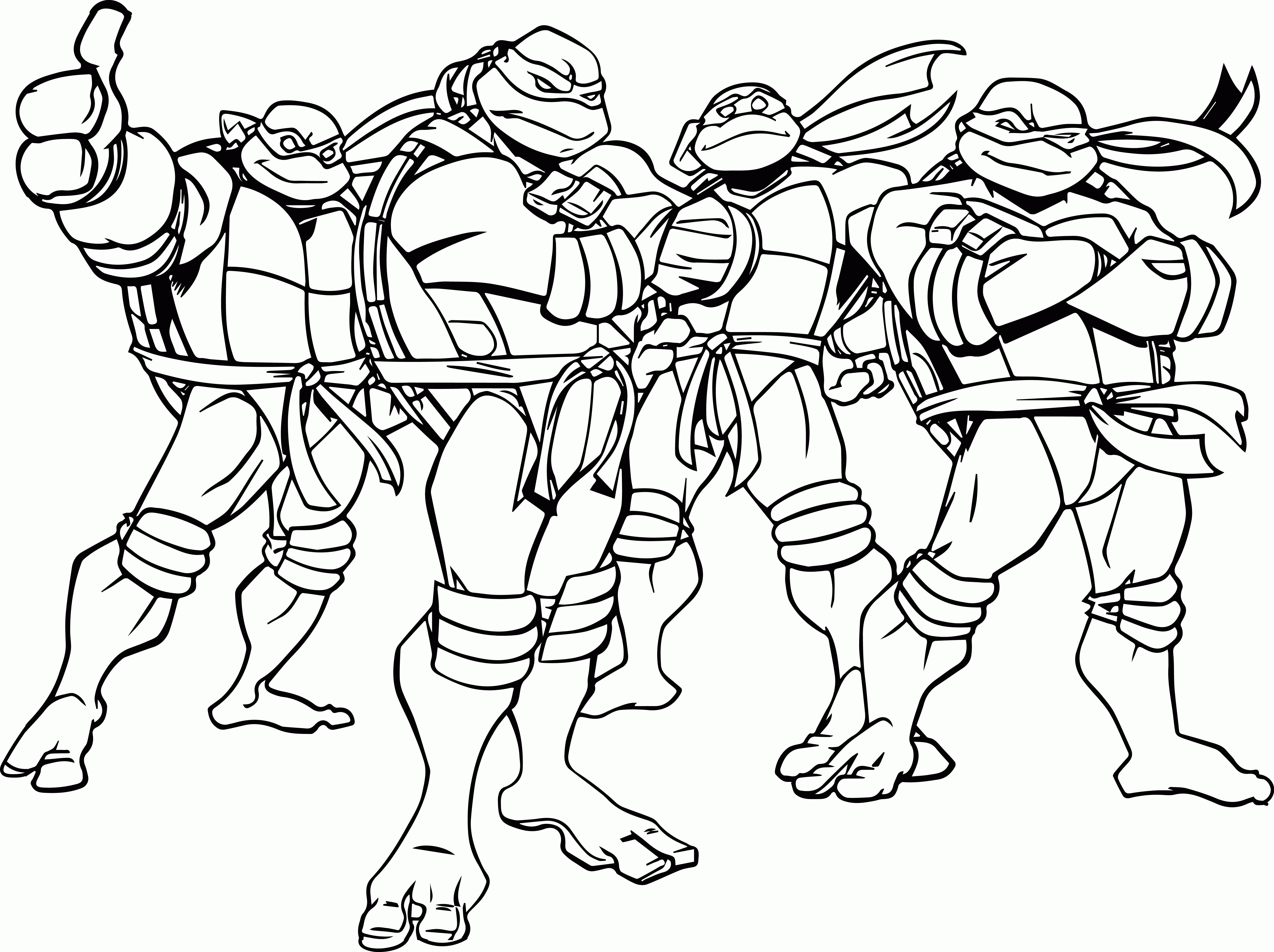 50 Printable Ninja Turtle Coloring Book 4