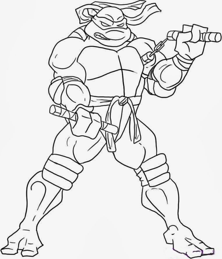 50 Printable Ninja Turtle Coloring Book 41