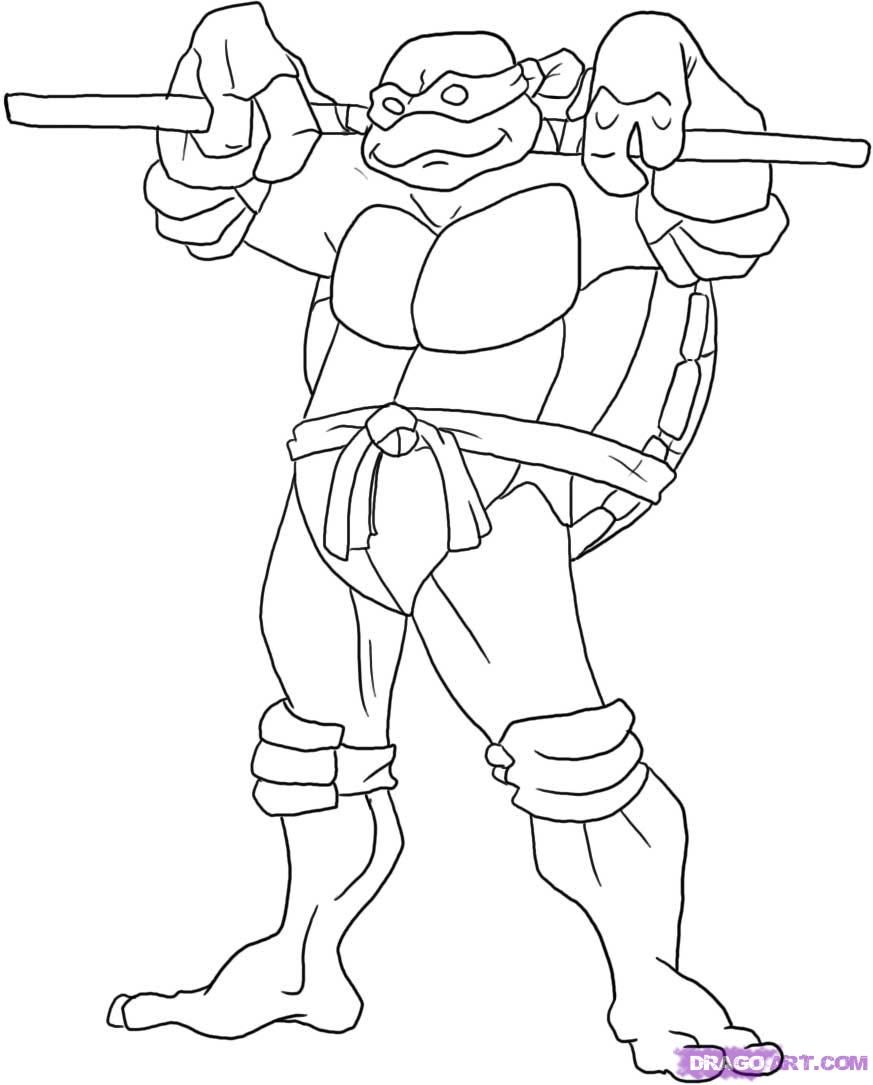 50 Printable Ninja Turtle Coloring Book 44