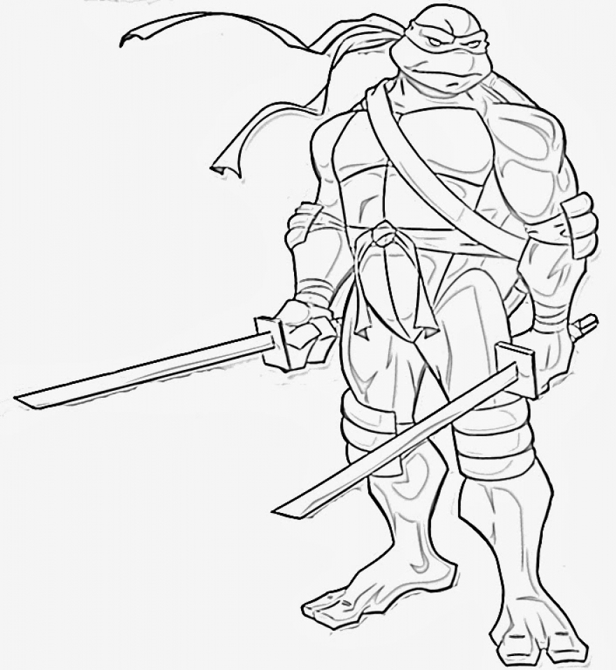 50 Printable Ninja Turtle Coloring Book 48