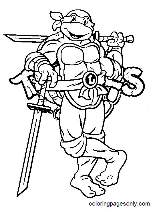 50 Printable Ninja Turtle Coloring Book 5