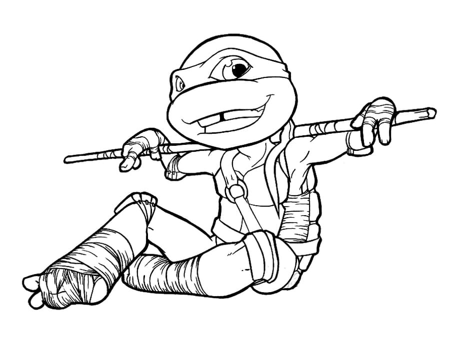 50 Printable Ninja Turtle Coloring Book 51