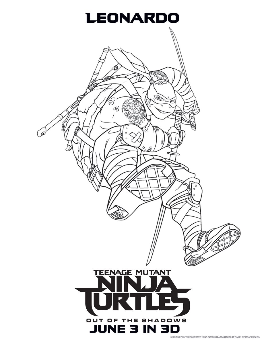 50 Printable Ninja Turtle Coloring Book 53