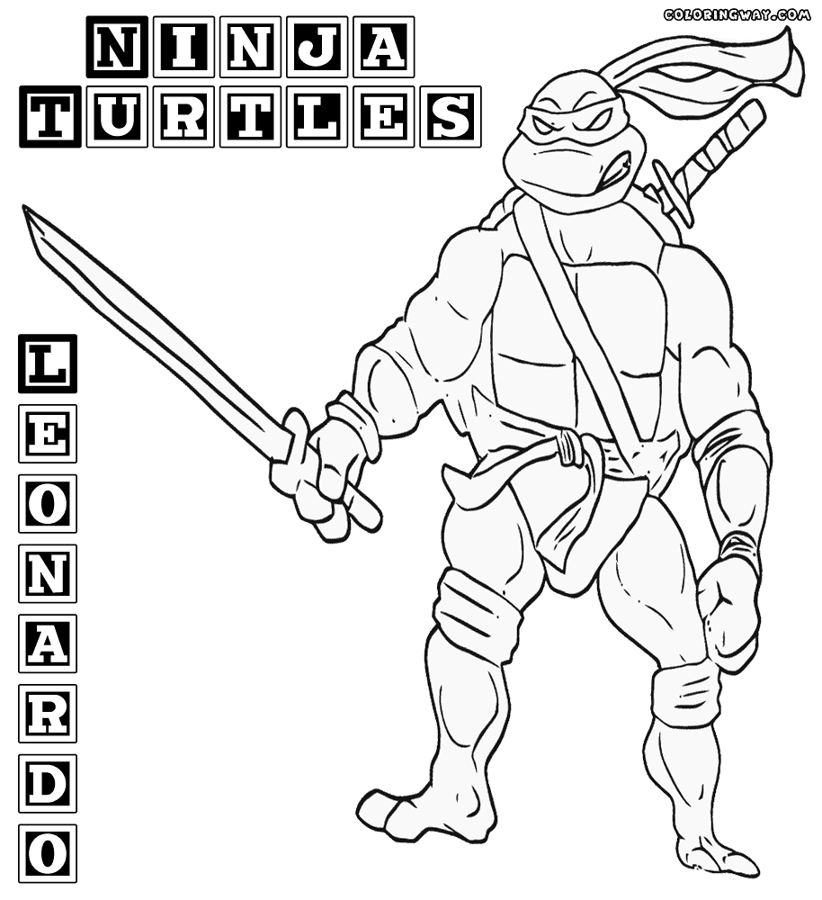 50 Printable Ninja Turtle Coloring Book 60