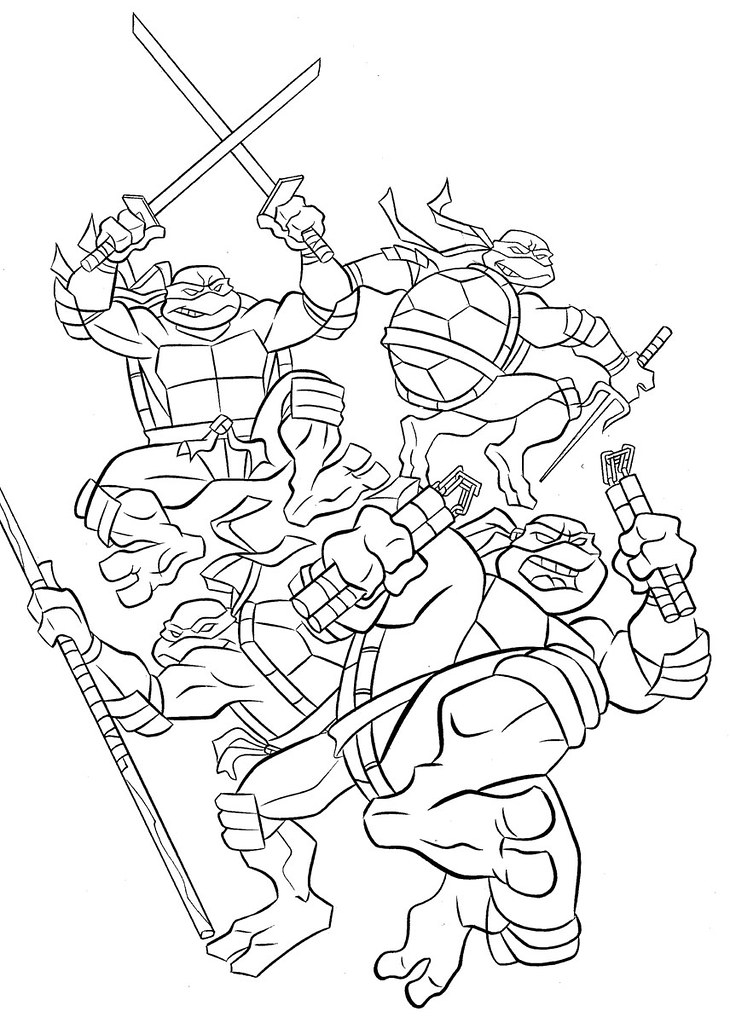 50 Printable Ninja Turtle Coloring Book 65