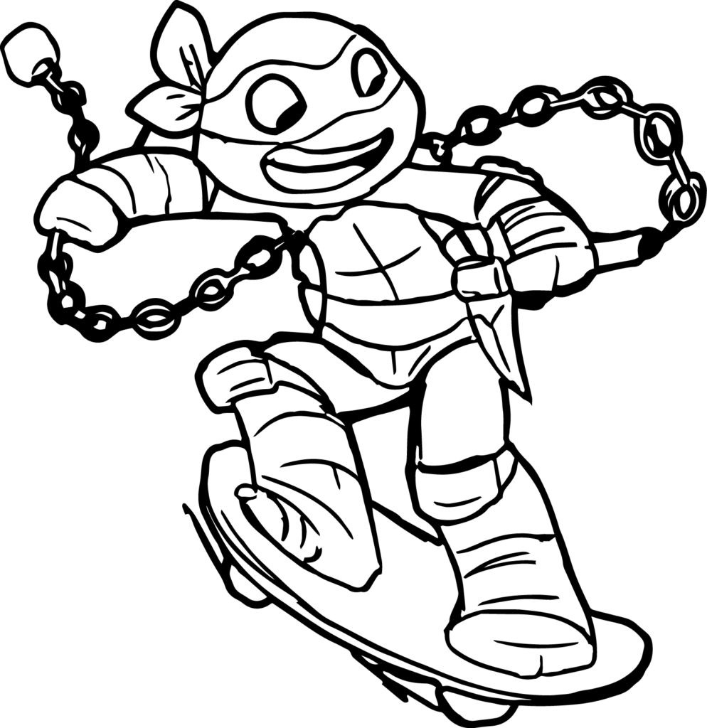 50 Printable Ninja Turtle Coloring Book 68